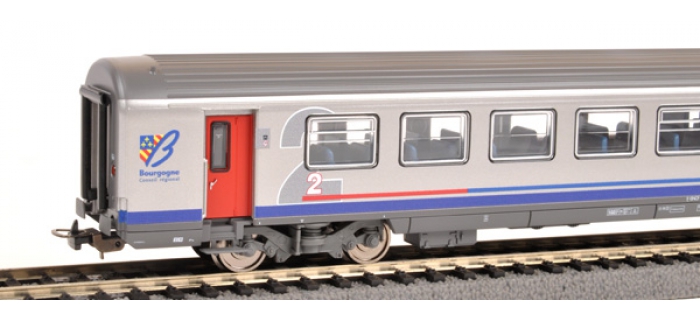 Set De 2 Voitures Corail TER Bourgogne SNCF PI 58654 Piko