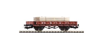 Modelisme ferroviaire : PIKO PI 58713 - Wagon plat avec chargement