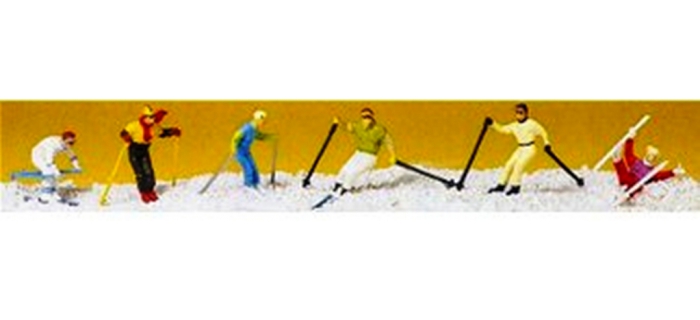 3 Pièces 1:64 Échelle Miniature Modèle Ski Figures Micro Paysage Di