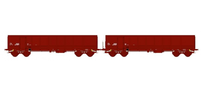 Set De 2 Wagons TOMBEREAU FAS Ep.IV Bogie Y25 (Bogies REE) - WBSE-002 ...