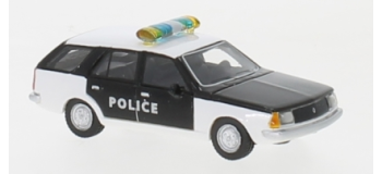 BOS87701 - Renault 18 Break, blanche et noire, Police, 1978 - BoS Models