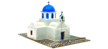 DOMU40551 - Eglise orthodoxe Agios Nikolaos, Ile de Paros (1:50) - Domus