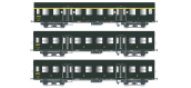 EPM413306 - Coffret 3 voitures Romilly A10 1/2tz + B9 1/2tz (x2), chassis gris, éclairage et feux de fin de convoi - EPM