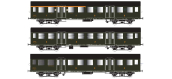 EPM413308 - Coffret 3 voitures Romilly ABtmyp + Btmyp + BDtmyp, chassis noir, éclairage intérieur - EPM