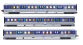 HJ4184 - Coffret de 3 voitures RIO 80 SNCF, livrée bleu/argent Centre - Jouef