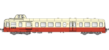 LS Models LSM10133 - Autorail Picasso XBD 3846 SNCF, dépôt Mohon