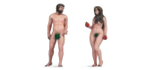 NO 10801 - Adam et Eve, 3D-Master - Noch