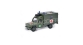 Modélisme ferroviaire : SCHUCO SCHU26255 - Véhicule ambulance militaire WOLF G SANKA 